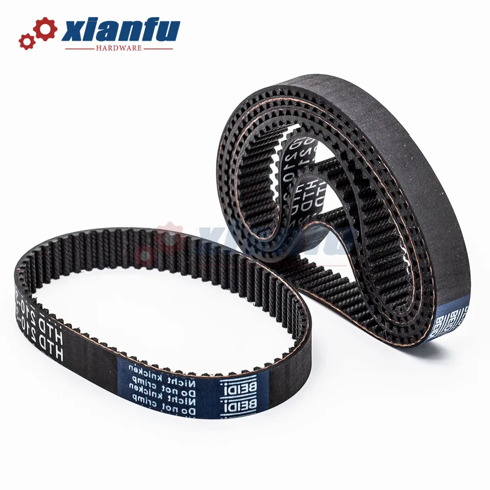 2 Cinghie Sincrone HTD3M-219 - Gomma Con Nucleo In Fibra Di Vetro, Passo 3mm, Larghezza 20mm, 73 Denti - Per Trasmissione, Stampanti 3D E CNC - 3