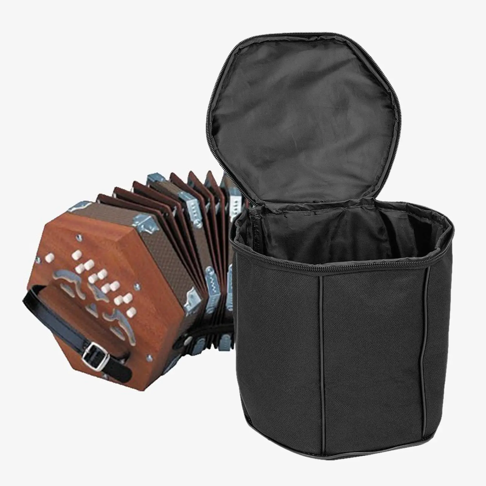 Oxford Cloth Concertina Gig Bag Storage Wear Resistant Black Professional Accordion Concertina Bag For Instrument Supplies