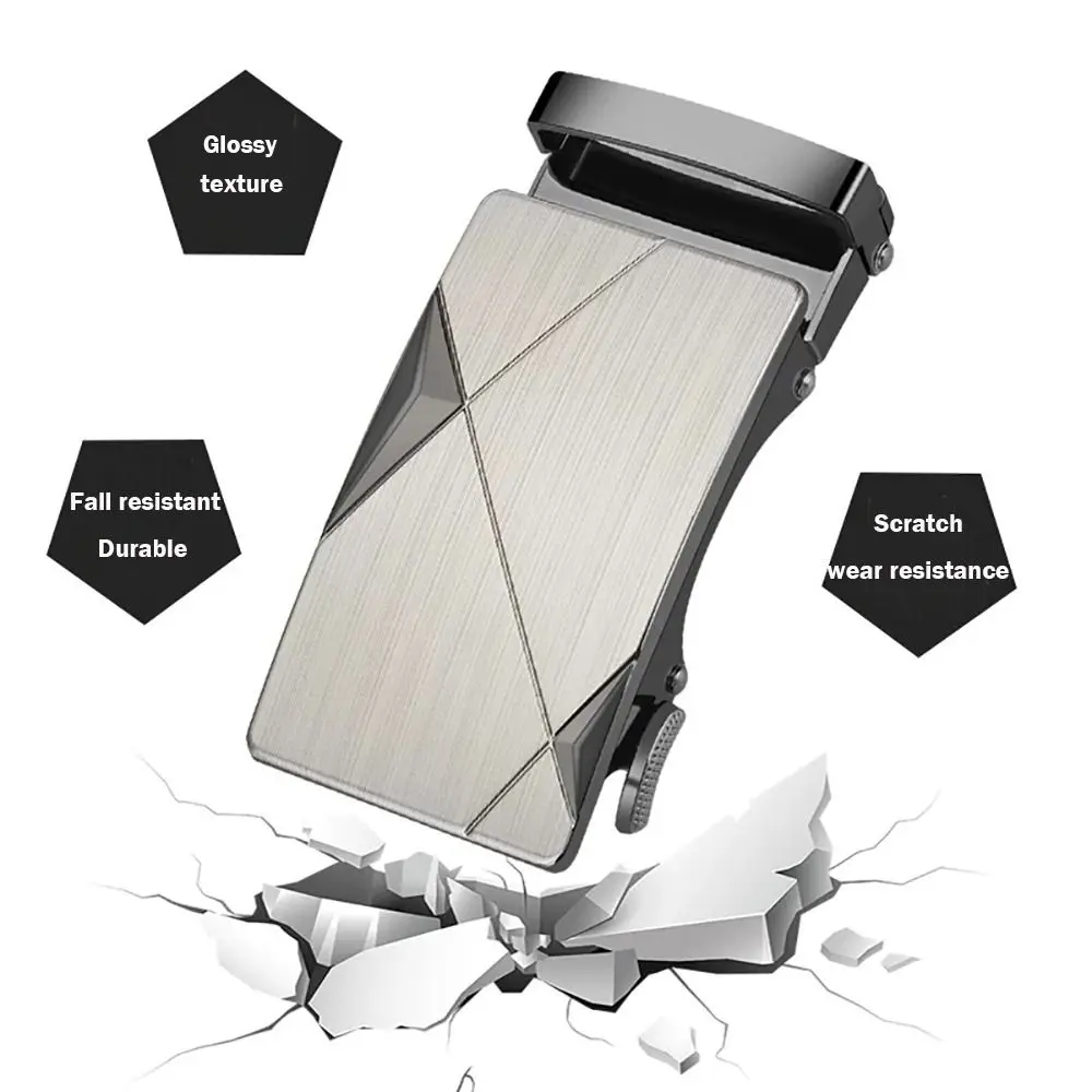 Fashion Adjustable Belt Replacement Buckle DIY Iron Belt Buckle Automatic Buckle Men's Belt Head Business Accessories