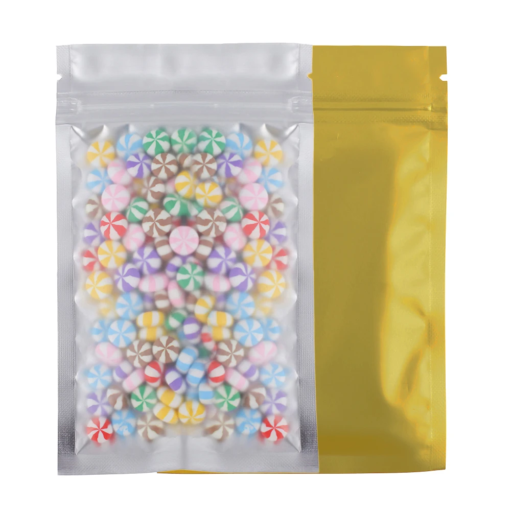 Eco-Friendly Reusable Frosted Mylar Zip Lock Pouches