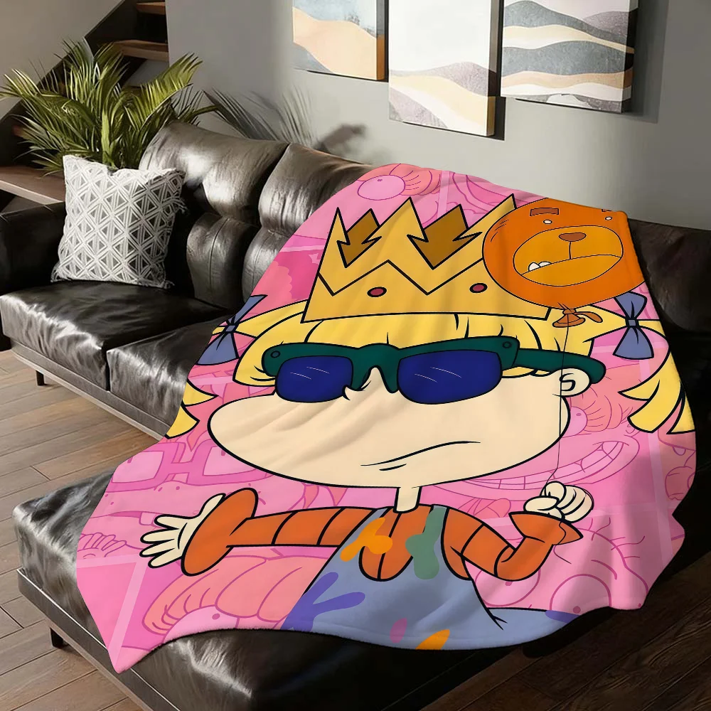 Cartoon cute R-Rugrats Blanket For Sofa Office Bed Plane Travel Sleep ...