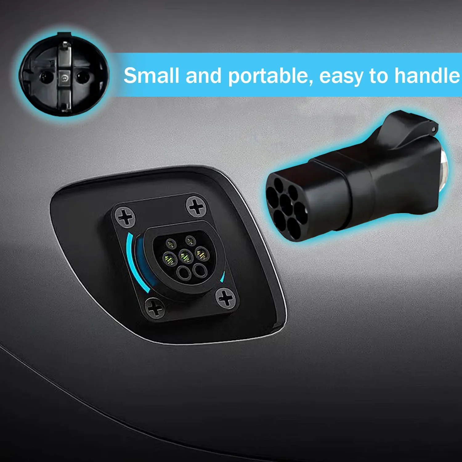 Electric Car Side Discharge Plug EV GBT 16A Charger adapter with EU Socket Outdoor Power Station need car supports V2L Not type 2 v2l connector ev charging adapter