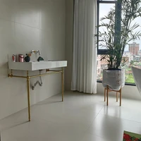 อ่างล้างหน้าแบบตั้งพื้นทรงเรียบง่าย พร้อมขาตั้งทองเหลือง อ่างเซรามิก ดีไซน์มินิมอล ขนาดใหญ่ หนาพิเศษ อุปกรณ์ห้องน้ำสำหรับใช้ในบ้าน 6