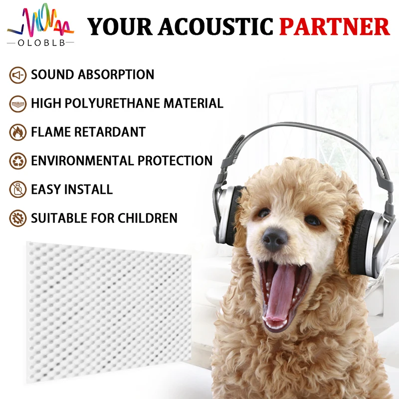 6/12/24 Pcs Sound Proof Egg Crate Foam Sound Proofing Foam Padding Acoustic Panels studio acoustic foam absorbing material