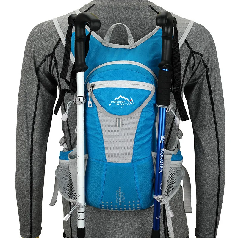 INOXTO 12L Hydration Vest Cycling Backpack Running Hydration Suitable for Men and Women Trail Vest Running Bag Mountaineering 2L 6