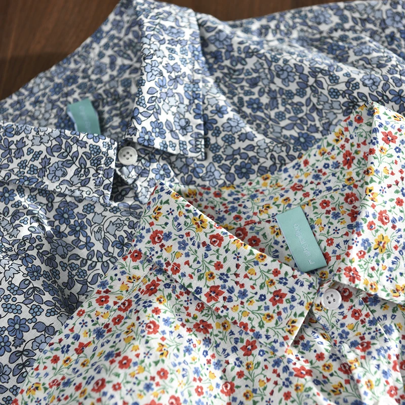 Floral Short Sleeve Shirts for Men Summer New Plus Size Casual Loose Cotton Linen Shirts