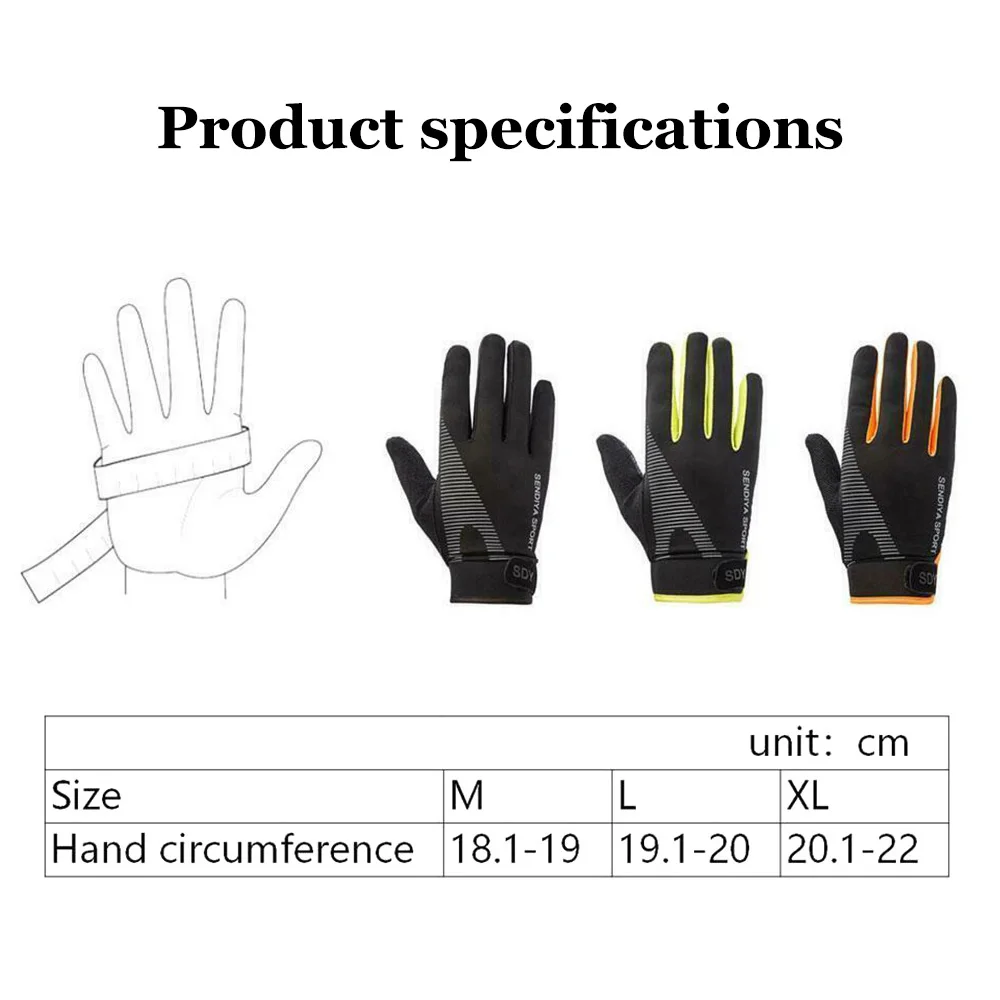 Summer Cycling Gloves Full Finger Touch Screen Motorcycle Riding Gloves Breathable MTB Road Bike Non-Slip Gloves for Men Women 6