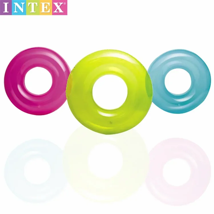 Intox 59260 Vintage Swimming Ring Adult Men's Women's Life Ring PVC On Water Lifesaving Fun Sports And Leisure