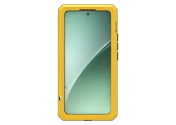 Love Mei Premium Waterproof & Shockproof Aluminum Phone Case Cover for Xiaomi 14 Pro (Yellow)