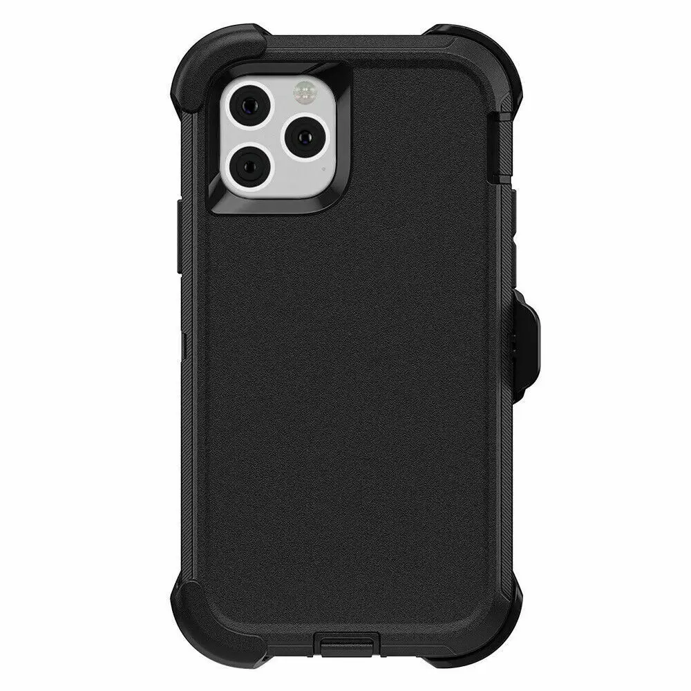 Ultimate 3-in-1 Military-Grade Armor Cover with Belt Clip - Black