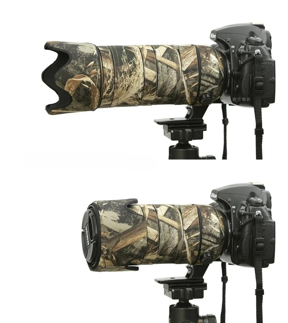 ROLANPRO 위장 렌즈 코트 니콘 AF-S 70-200mm F2.8 E FL ED VR 방수 및 방우 렌즈 70200 보호 커버
