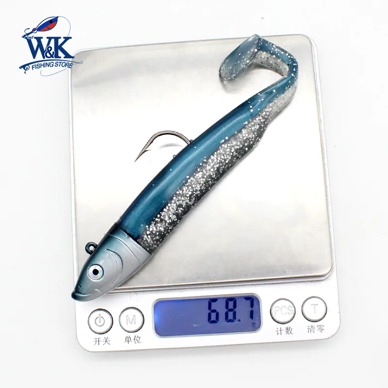 Set 5 Esche Da Pesca Sul Ghiaccio / Acqua Dolce E Salata – Testa Piombo E Coda In Silicone – 15g E 25g – HENGJIA - Foto 1