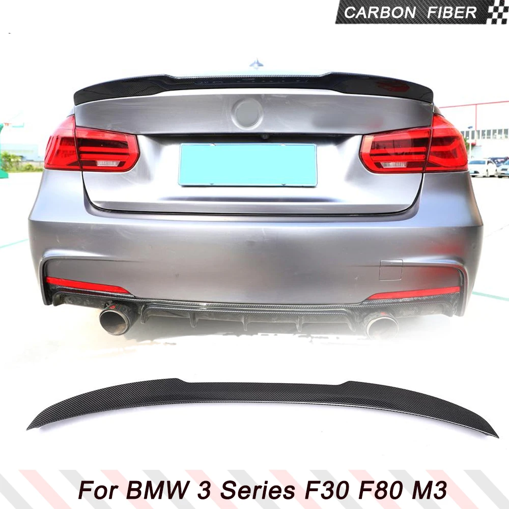 

Car Rear Trunk Spoiler Boot Lip Wings for BMW F30 328i 335i 320i 330i 340i 316i 318i F80 M3 Sedan 2012 - 2019 Carbon Fiber / FRP