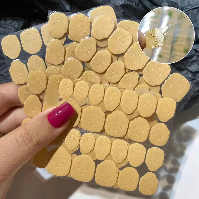 Description Picture 3 of item5Sheets Double Side Nail Jelly Glue 120Pcs Transparent False Nail Art Adhesive Tape Glue Stickers DIY Manicure Nails Accessories