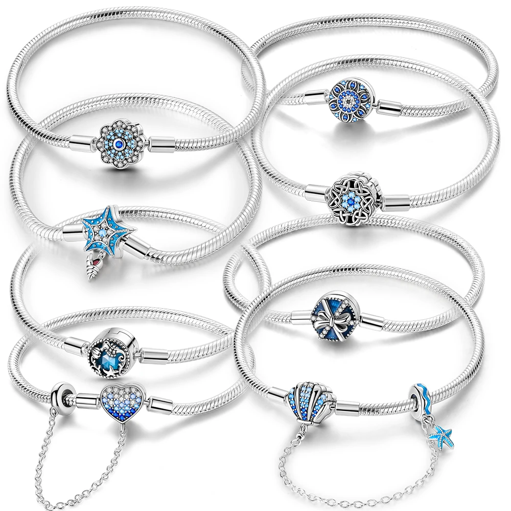 오리지널  오션 시리즈 불가사리 쉘 거북이 팔찌, 여성용 쥬얼리 만들기 선물