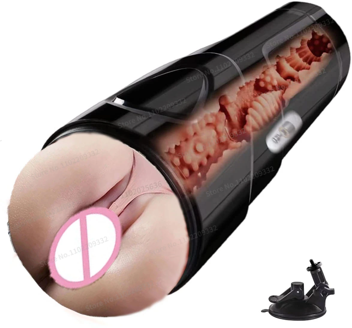 Real Vaginal Masturbator for Men Compression Vibration Orgasm Masturbation Cup Real Pussy Hands-free Machine Adult Sex Toy Store