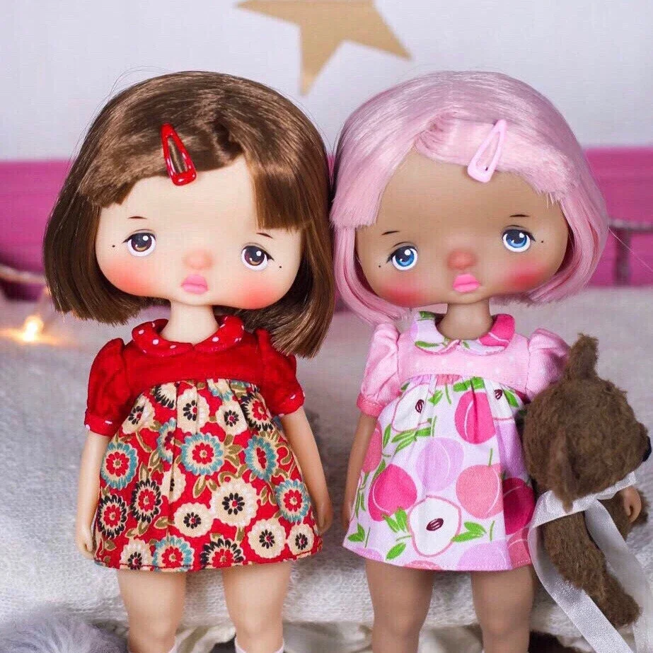 

Original Bokka Square Face BJD Doll Cute POKKA Customized Puppet Child Friend Limited Edition Toys Ball Jointed Doll Tan Skin