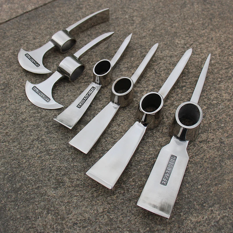 Stainless Steel Pickaxe Outdoor Pickaxe Pure Steel High Hardness Tree Root Digging Lamb Pickaxe Portable Ice Pickaxe Pickaxe 2