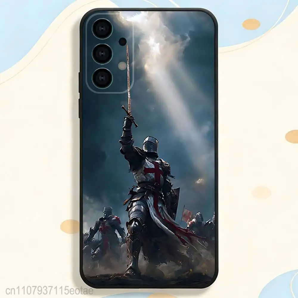 십자군 템플러 기사 아트 케이스 삼성 갤럭시 S26 S21 S25 FE S24 S23 울트라 S20 S9 S22 플러스 S10 TPU 커버