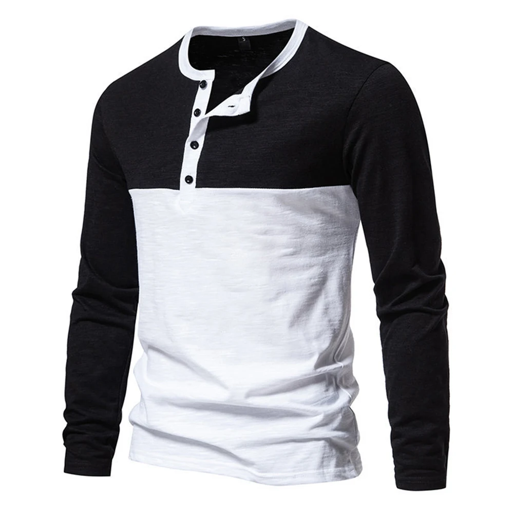 

Абсолютная новинка, рубашка с контрастными цветными блоками, Спортивная хлопковая смесь, весенняя, повседневная, для отпуска, свидания, мужская рубашка с длинным рукавом