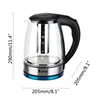 ZOKOP 1800W/1.8L Electric Glass Kettle with Infuser, LED Light, Auto 5 Minutes Shut-off, Boil Dry, Overheat Protection, BPA-Free 4