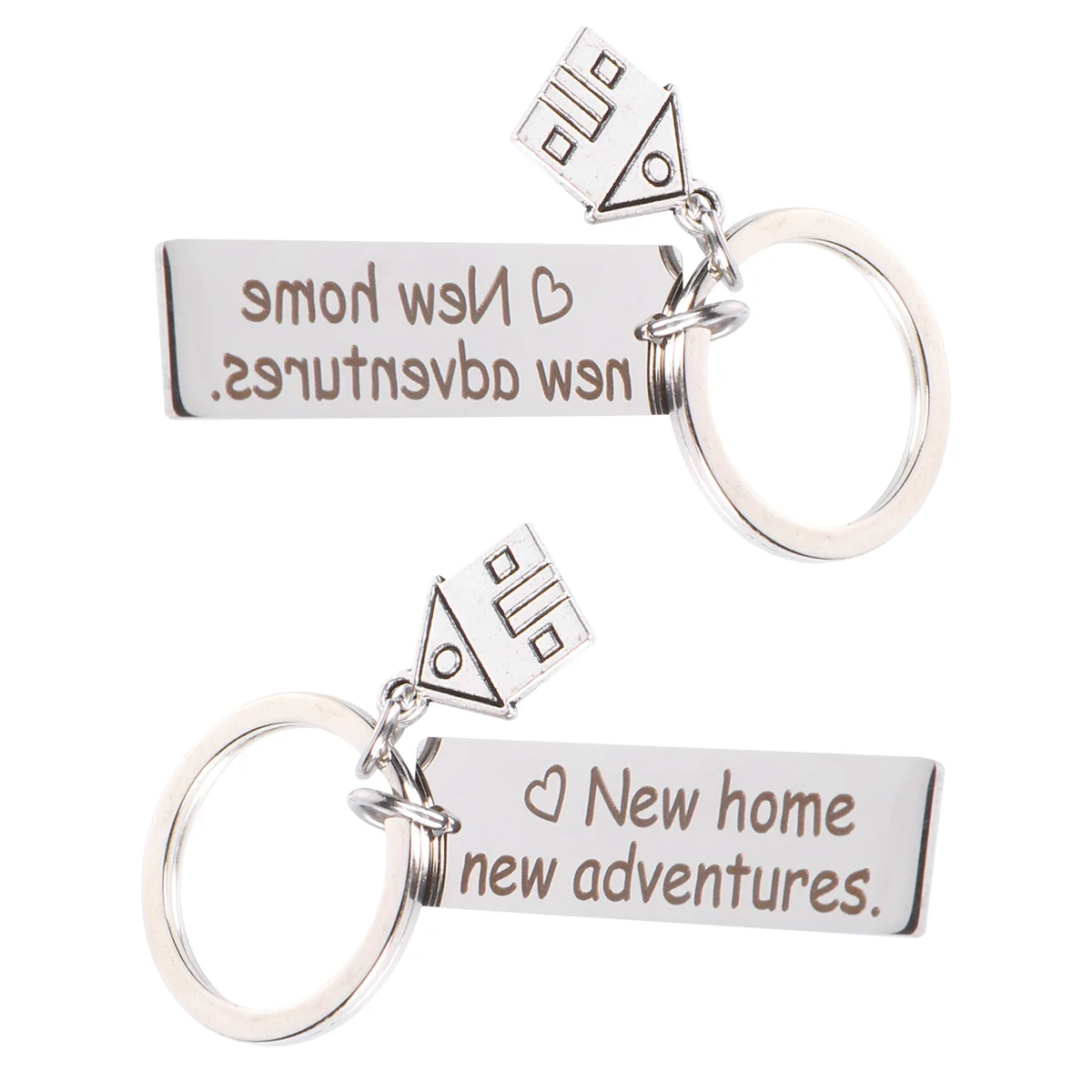 

2Pcs New Home Keychain, New Home Keychain Gift, First Home Gift Housewarming Gift for New Homeowner House