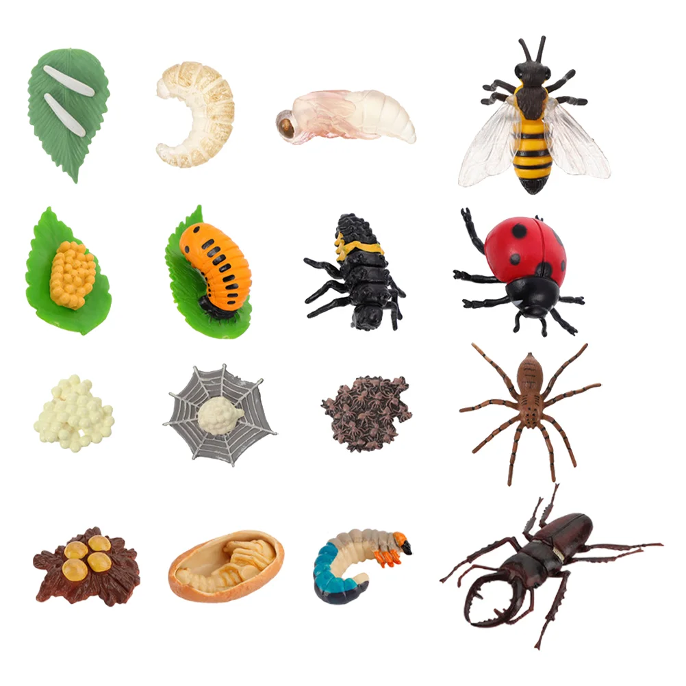 

4 Sets Animal Growth Cycle Toys Insect Model Bugs Kids Honey Bee Decor Life Models Child