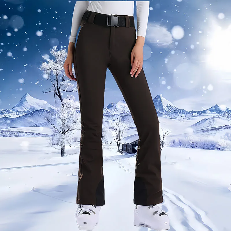 Skiing Pants Adults Slim Fit Women Snow Winter Thermal Snowboarding Waterproof Outdoor Windproof