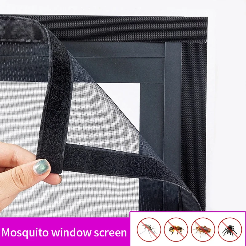 size, mosquito net for windows, mosquito and insect resistant fine mesh, summer, invisible screen window,reusable，net