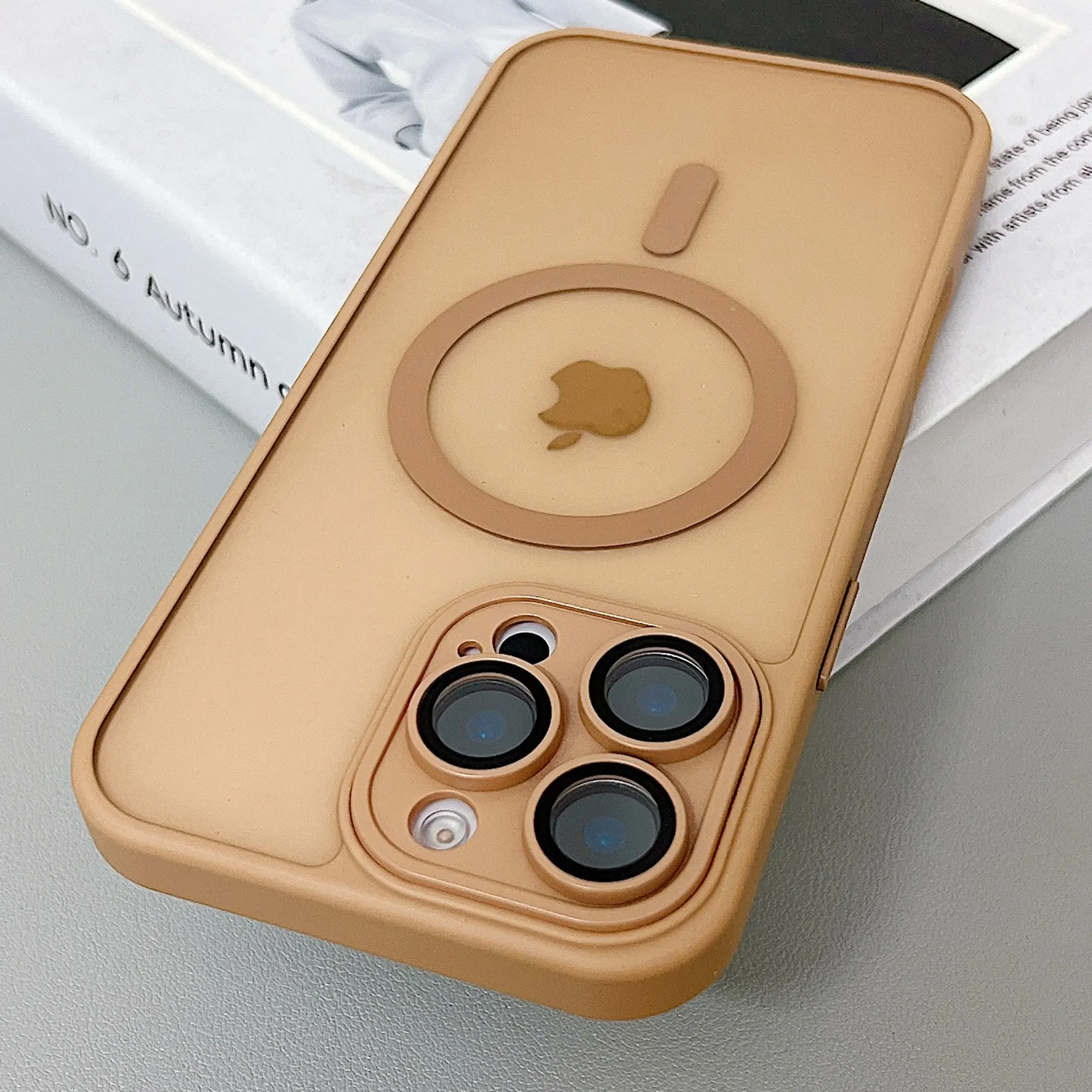 Magnetic Luxury Matte Translucent Shockproof Armor Case with Magsafe Compatibility