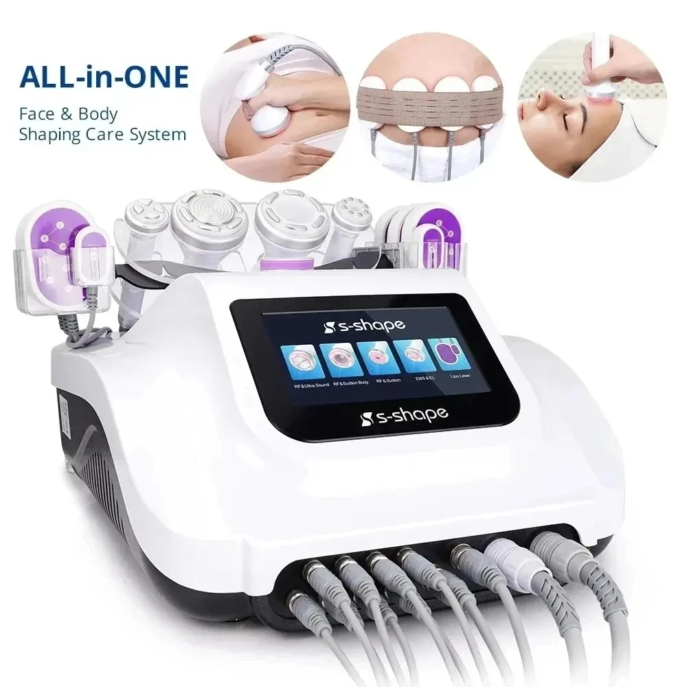 

S-SHAPE 30K Ultrasound Cavitation Weight Loss RF Slimming EMS Electroporation Vacuum Suction Body Face Skin Care Machine