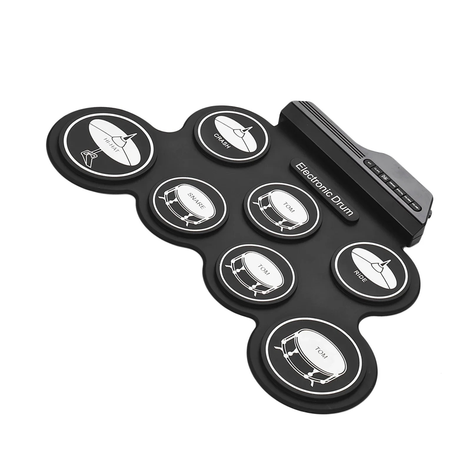 Description Picture 6 of itemElectronic drum set with USB, rolled up silicon drum pad, digital foldable electric portable compact,manual practice with pedal