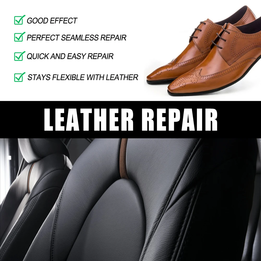 60/20ml Leather Repair Filling Paste Compound Leather Restoration Cream Auto Leather Car Repair Scratches Cracks Sofa Car Seat 2