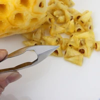 1Pc Stainless Steel Pineapple Eye Peeler Fruit Vegetable Seed Remover Strawberry Huller Fruit Peeler Tweezers Kitchen Tool 4