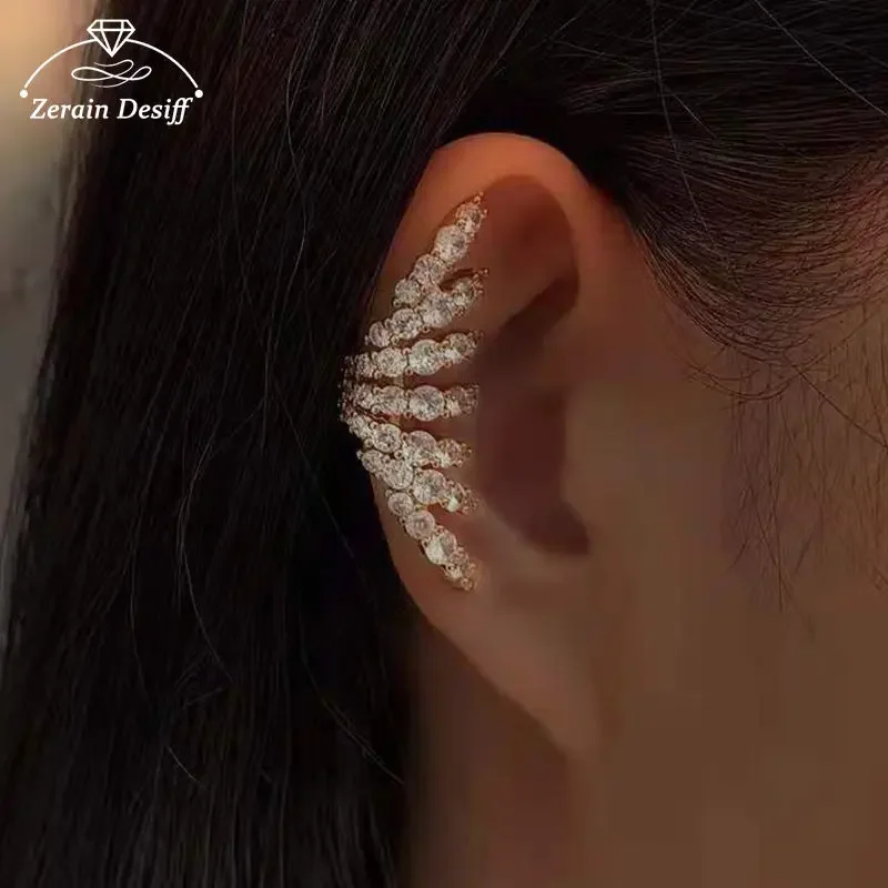 Personalized Full Drill Ear Bone Clip Without Pierced Simple High-end Earrings Jewelry for Women Ins Accessories ear clip earrings ear clip ear accessories