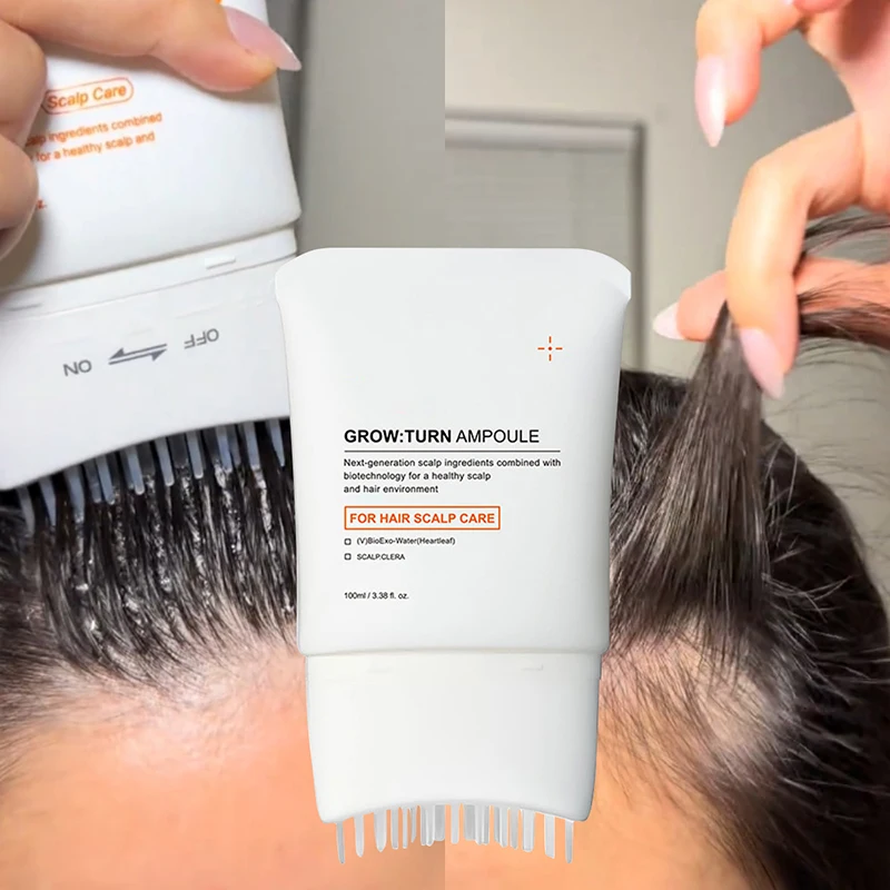 Hair Serum With Built-In Brush,Hair Nourishing Strengthening Essence,Improve Scalp Environment,Scalp Massager,Korean Hair Care - 2