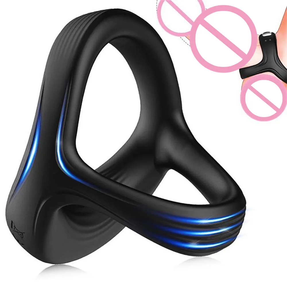 Male Vibrator Cock Ring Penis Cock Ring on for Man Delay Ejaculation Sex Toys for Men
