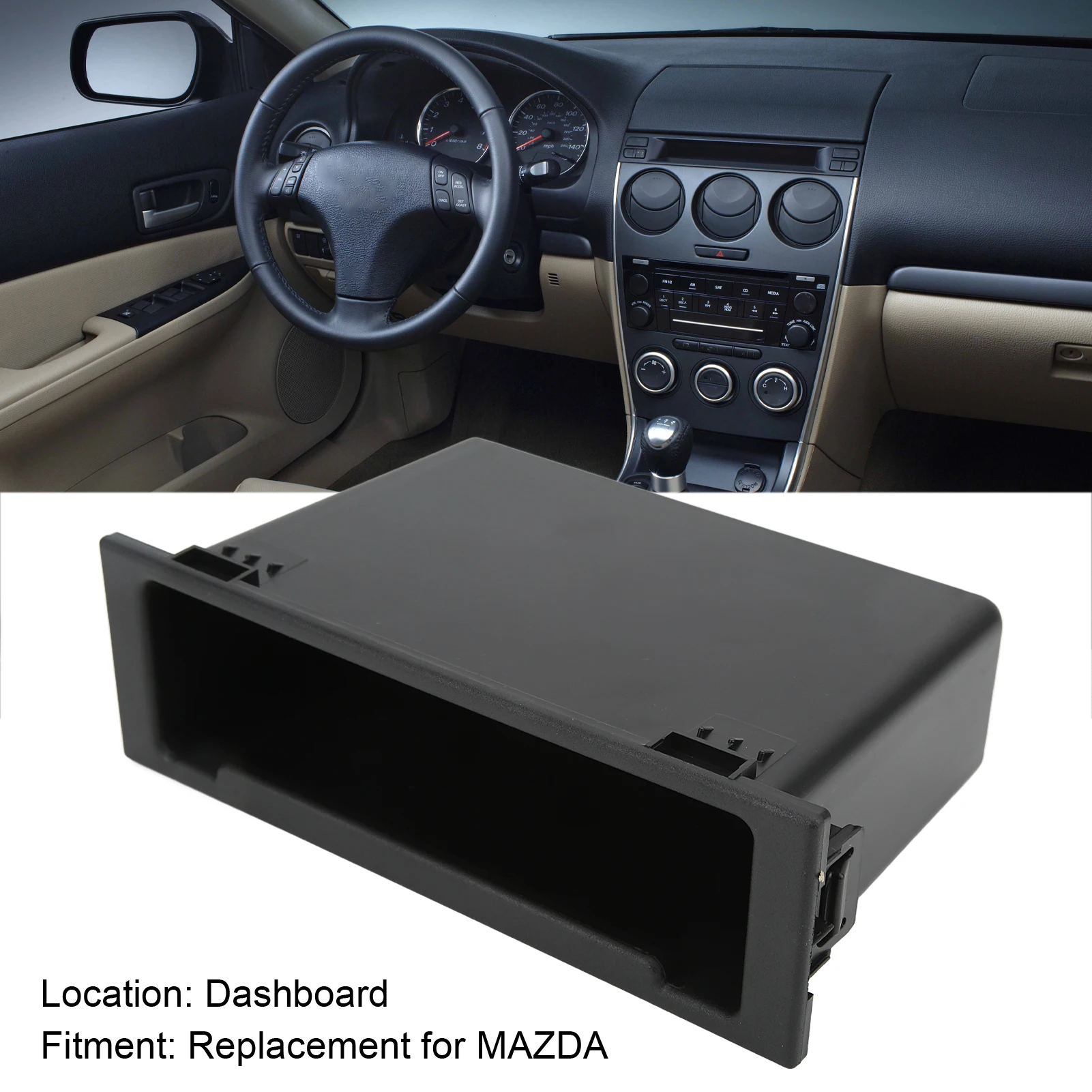 Car Stereo Radio Storage Box Interior Dash Radio Organizer Single Din for Car Replacement for MAZDA car interior trim car radio housing