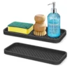 23*9cm Kitchen Silicone Sink Holder Soap Dispenser Countertop Tray Bathroom Shower Shampoo Bottle Storage Tray Draining Pad 2