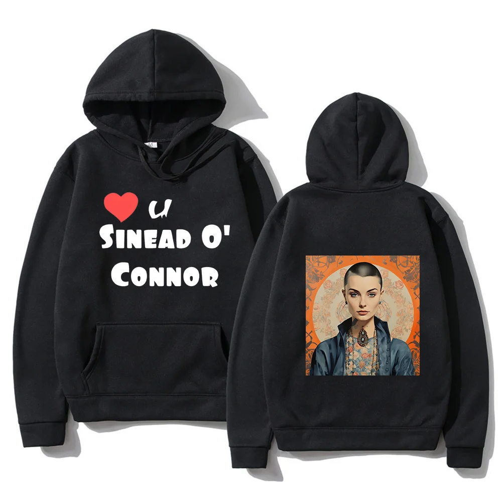 Love U Sinead O'Connor Letter Print Hoodie Sense of Design Fashion Sweatshirts Female/male Retro Clothes Fall Casual Pullovers