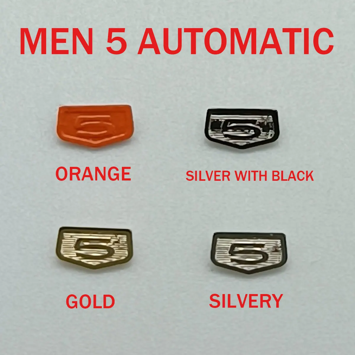 

Мужские 5-дюймовые автоматические часы с циферблатом, серебристые, оранжевые, золотистые запчасти