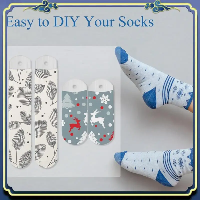 Metal Straight Sock Clips,Sublimated Crew Sock Clips, Dye Printed Heat Transfer Parts For Printing DIY Socks