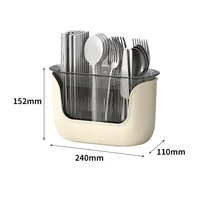 1Pcs Kitchen Chopstick Shelf Drain Storage Basket Multifunction Cutlery Holder Home Flatware Storage Shelf Kitchen Accessorie 2