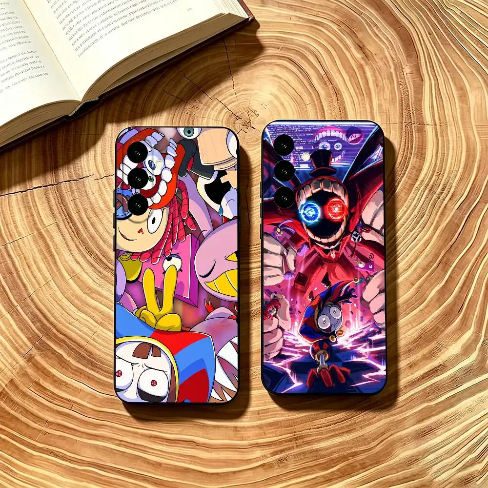 Sleek Black Soft Phone Case - Amazing D-Digital Circus Edition