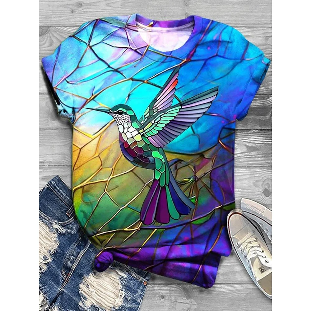 

Women's T-Shirts Cartoon Characters 3d Print Rose T-Shirt Harajuku Casual Short Sleeve Top Tee O Neck Oversized Female Clothing