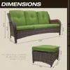 Patio Furniture Set 3-Piece Wicker Outdoor Furniture Conversational Sets with 3-Seat Sofa,2 Rattan Wicker Sectional Sofa Set 3