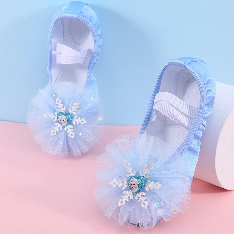 Dance Shoe Children Women Soft Sole Blue Pink Dancing Shoe for Girls Baby Children's Princess Ballerina Shoes 3