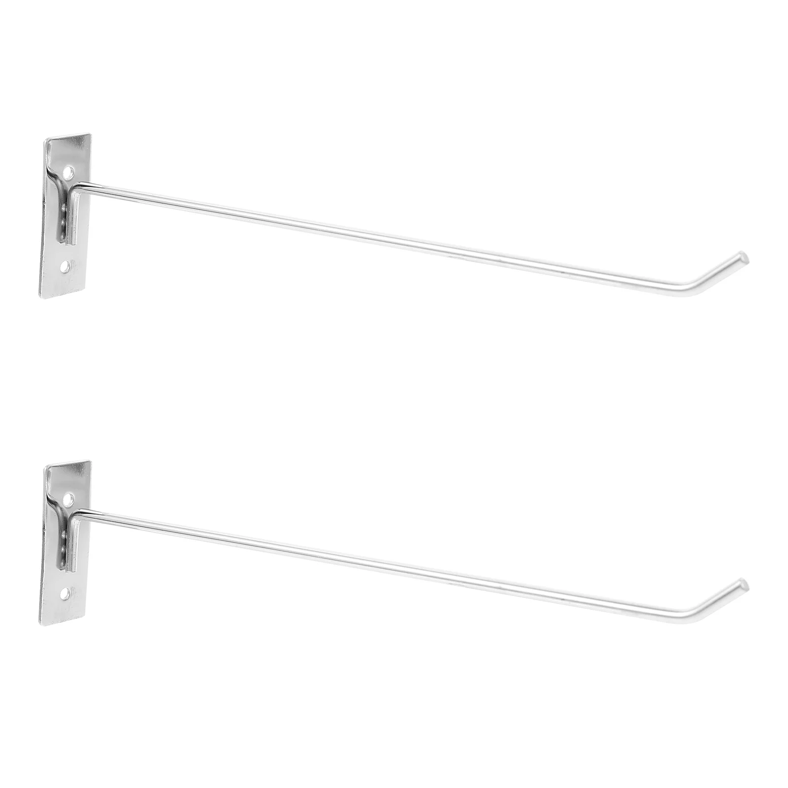 2 Pcs Wall Shelves Single Line Hook Nail Straight Metal Pegboard Accessories Organizer Hooks Rack Shelf