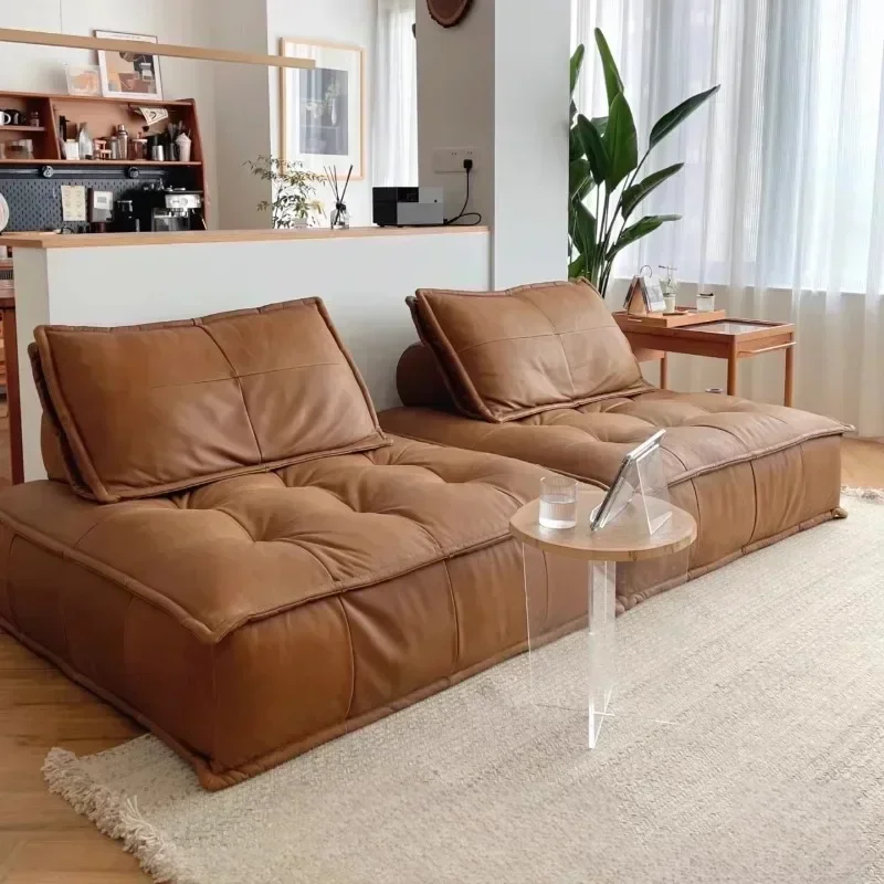 Tofu Block Sofa Italian Fabric Technology Cloth Square Tatami Sofa Combination Lazy Living Apartment Single Double Seating