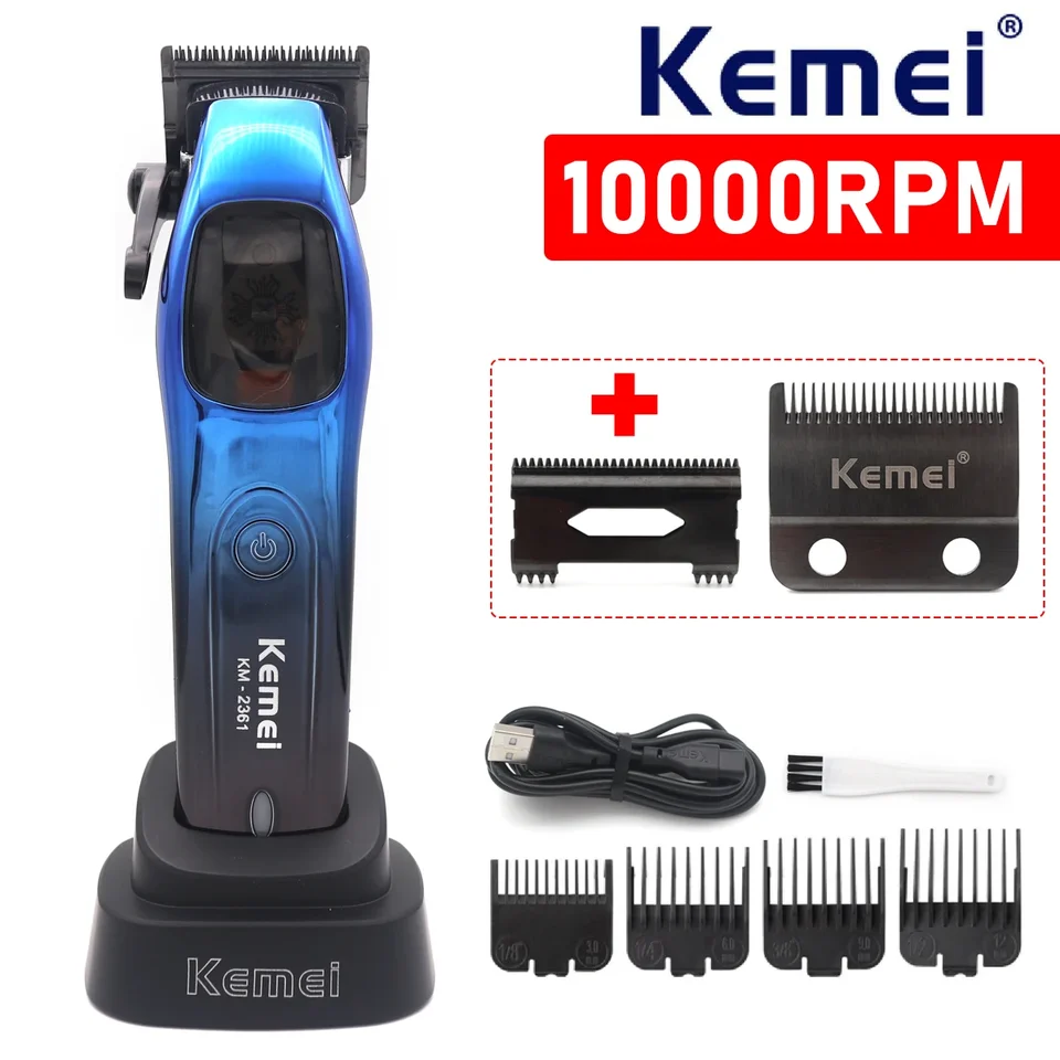 KEMEI プロ仕様 バリカン 9000rpm DLCブレード KEMEI プロ仕様 バリカン 9000rpm DLCブレード Kemei-プロの男性